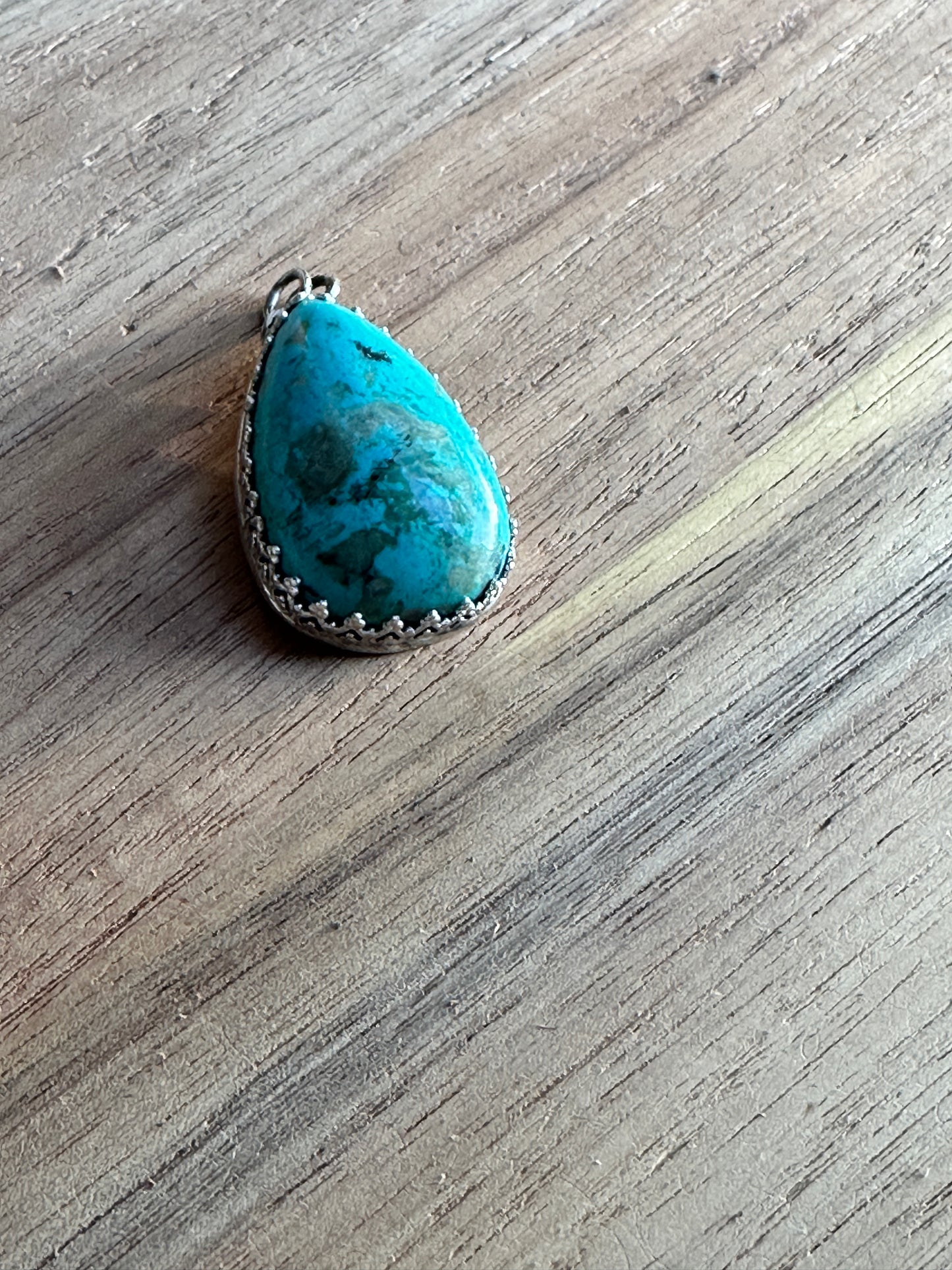 Colgante de turquesa y plata de ley
