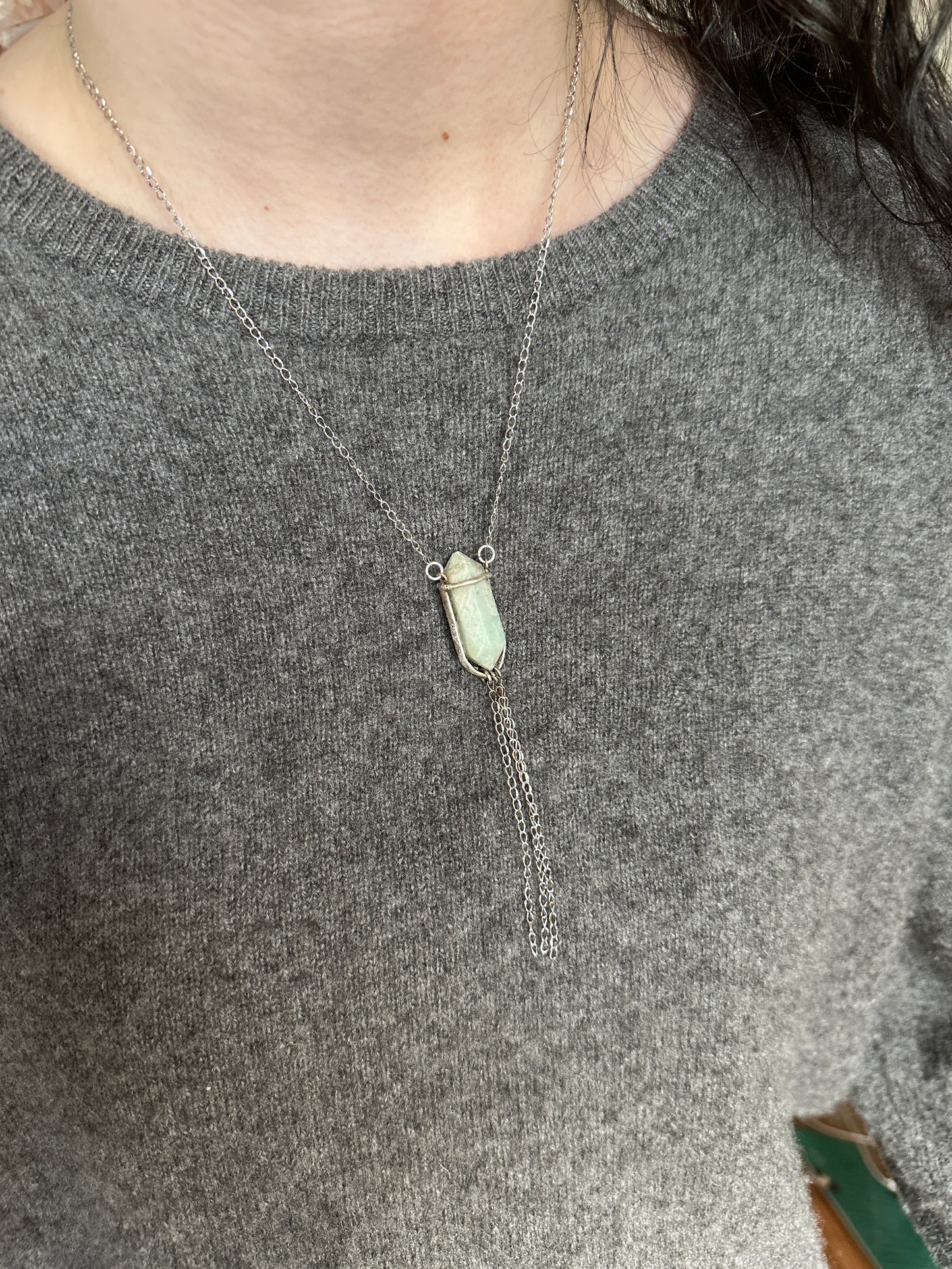 Amazonite and Sterling Necklace