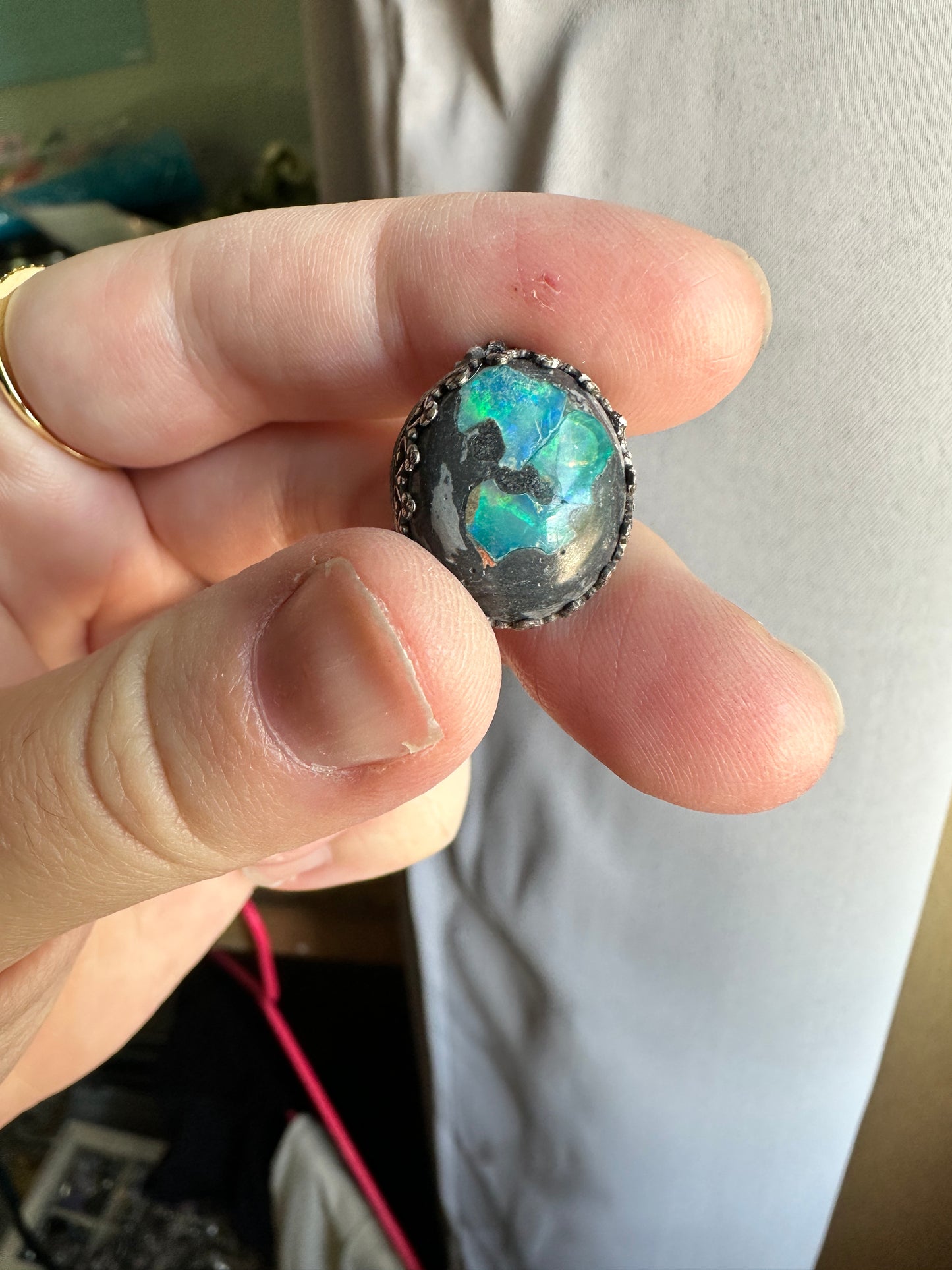 Colgante de ópalo galaxia