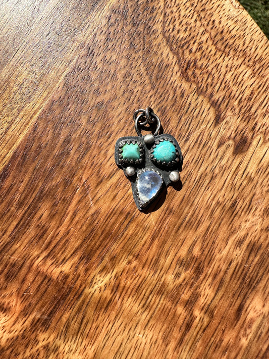 Turquoise and Moonstone Pendant
