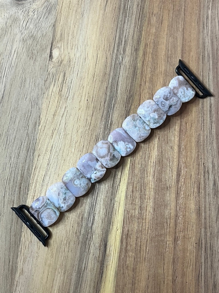 Correa de reloj Flower Agate✨ Tamaño de Apple Watch pequeño/38 mm+