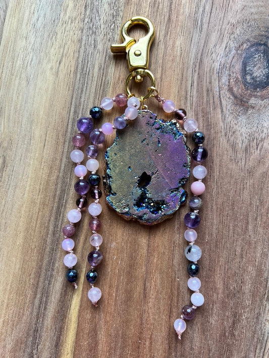 Titanium Druzy Beaded Charm (GH)
