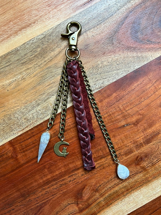 Merlot Blue Lace Agate Charm